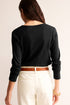 V-Neck Long Sleeve Relaxed Fit Pullover Top